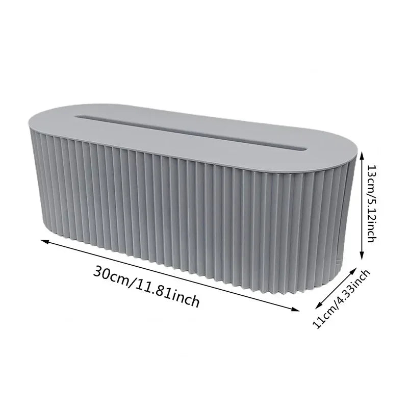 Cortex Nordic Cable Organiser Box – Plug Board Storage for WiFi Router, Cables & Desktop Accessories