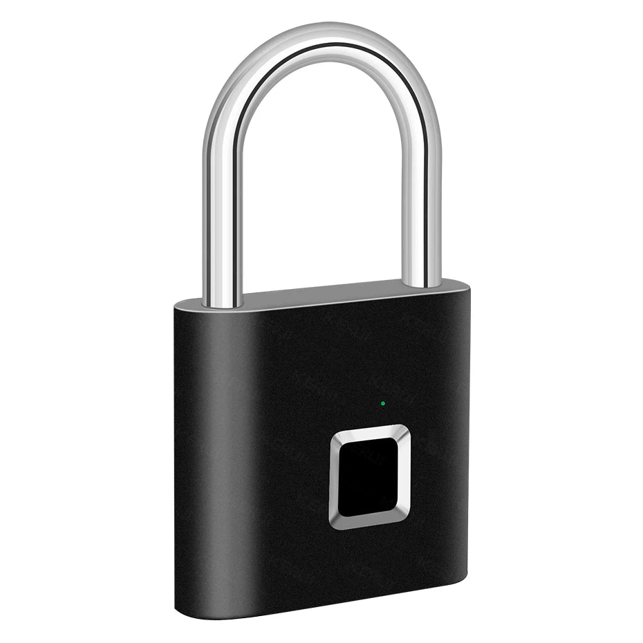 Cortex Smart Fingerprint Padlock – Waterproof Biometric Lock with Rechargeable Battery
