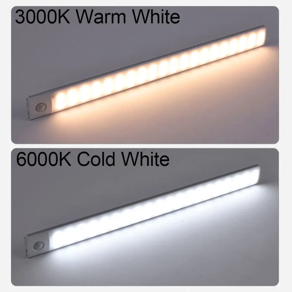 AuraGlow Smart-Sense USB Rechargeable Light Bar: Seamless LED Lighting for Modern Kitchens and Bedrooms
