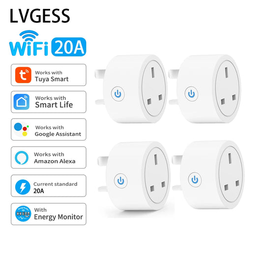 20A Smart WiFi Plug UK | Alexa Control, Energy Monitoring & Timer – Smart Home Power Socket