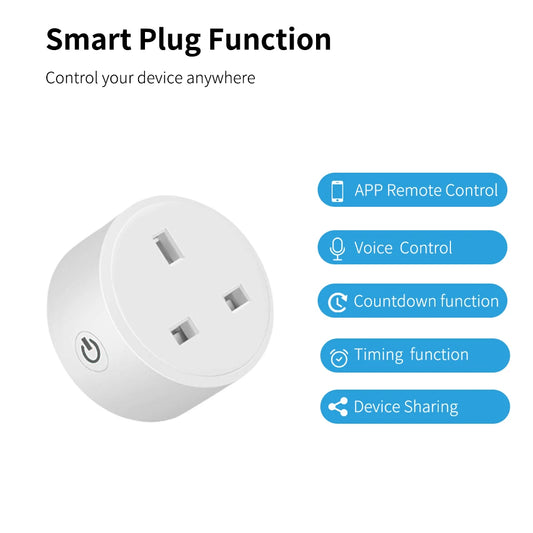 20A Smart WiFi Plug UK | Alexa Control, Energy Monitoring & Timer – Smart Home Power Socket