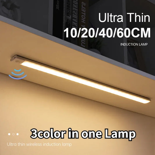 AuraGlow Smart-Sense USB Rechargeable Light Bar: Seamless LED Lighting for Modern Kitchens and Bedrooms