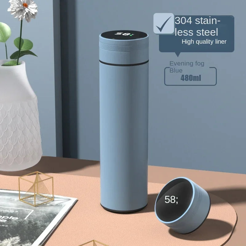 Cortex Smart Thermos Bottle – 500ml Stainless Steel, LED Temperature Display, Leakproof Vacuum Flask
