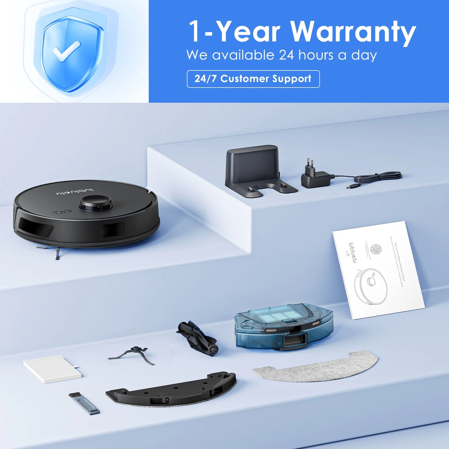 🤖 Cortex L15 Robot Vacuum & Mop Combo – 5000Pa Suction, Smart Mapping, 3-in-1 Cleaning