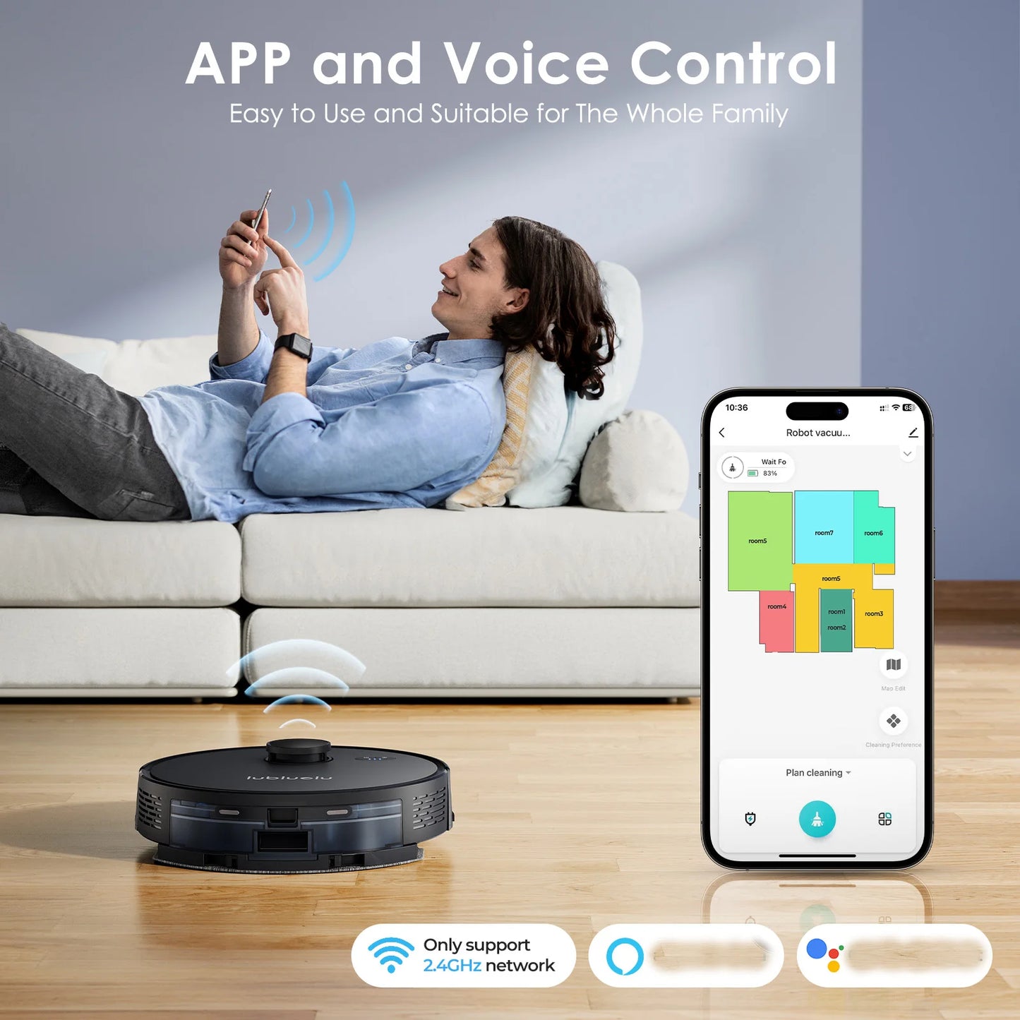 🤖 Cortex L15 Robot Vacuum & Mop Combo – 5000Pa Suction, Smart Mapping, 3-in-1 Cleaning