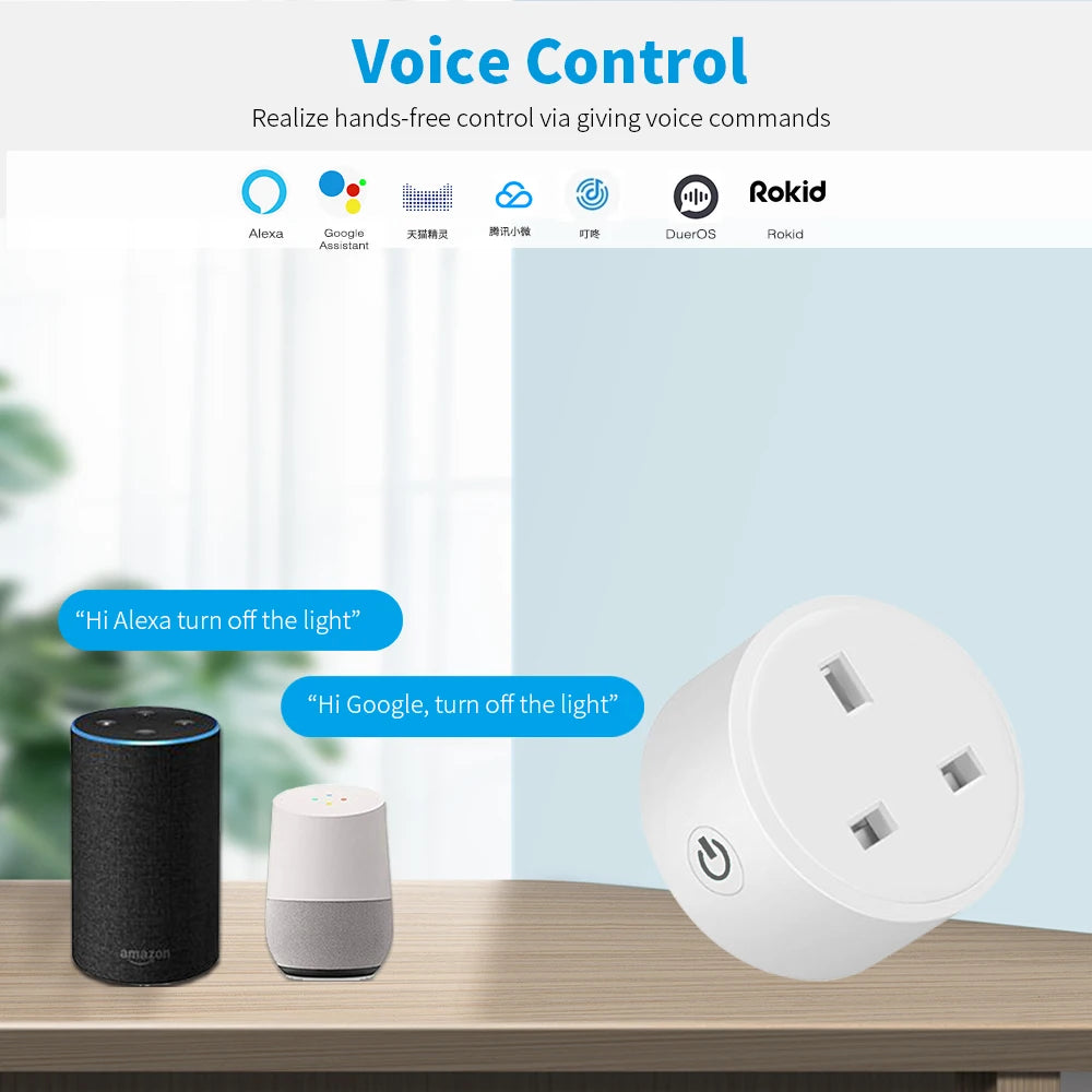 20A Smart WiFi Plug UK | Alexa Control, Energy Monitoring & Timer – Smart Home Power Socket
