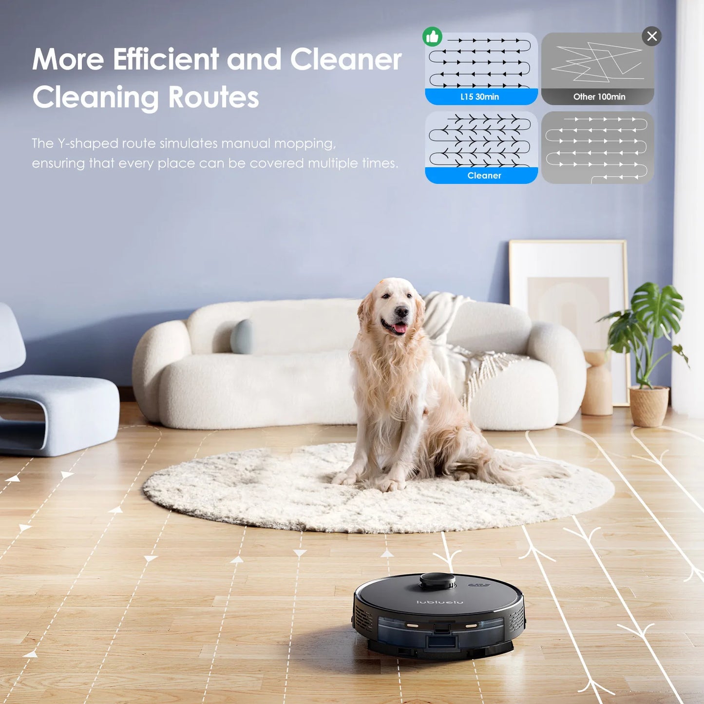 🤖 Cortex L15 Robot Vacuum & Mop Combo – 5000Pa Suction, Smart Mapping, 3-in-1 Cleaning