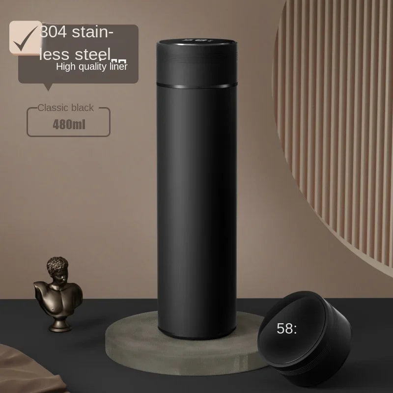 Cortex Smart Thermos Bottle – 500ml Stainless Steel, LED Temperature Display, Leakproof Vacuum Flask